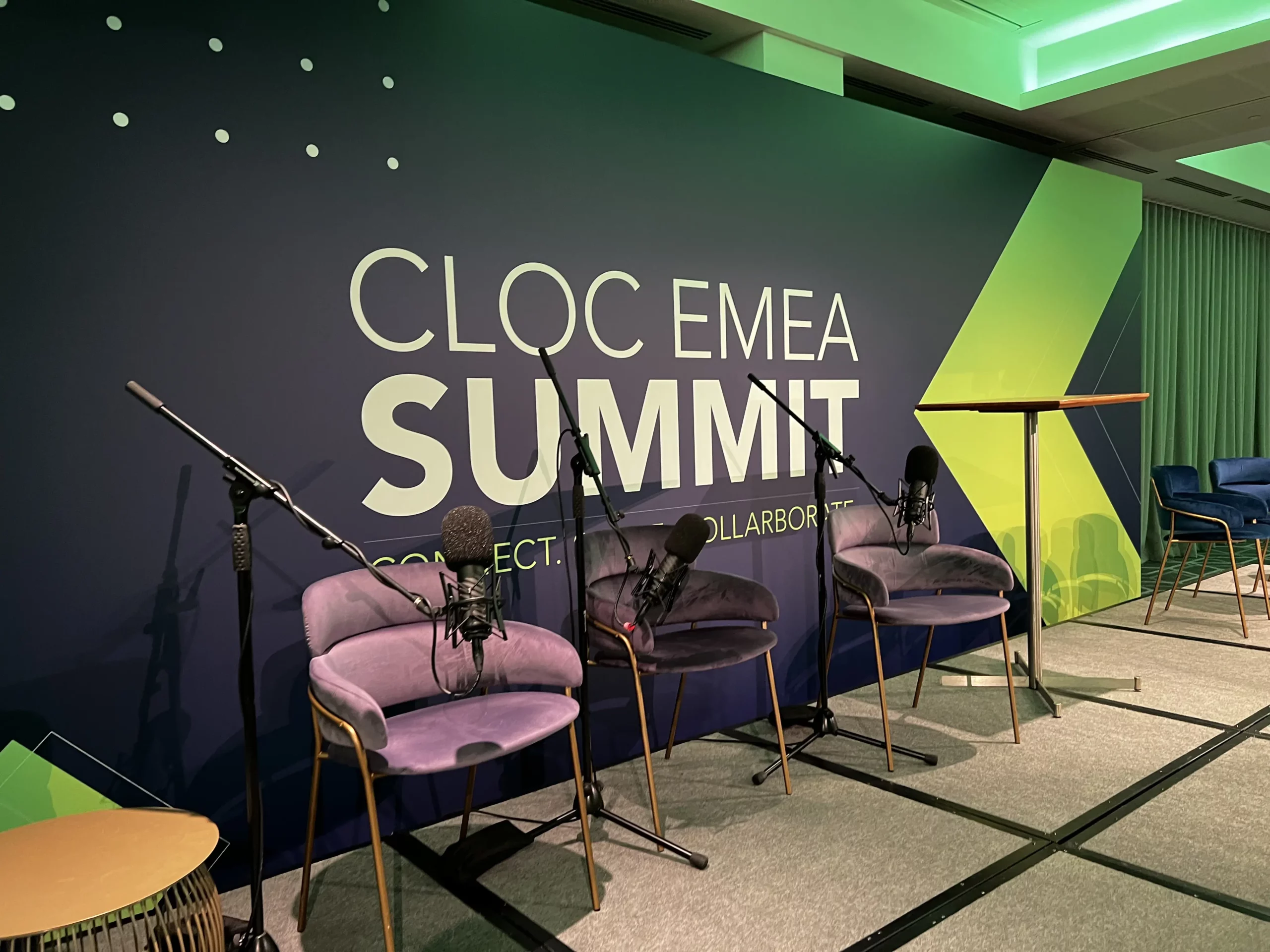 The set up for the Cloc EMEA Summit